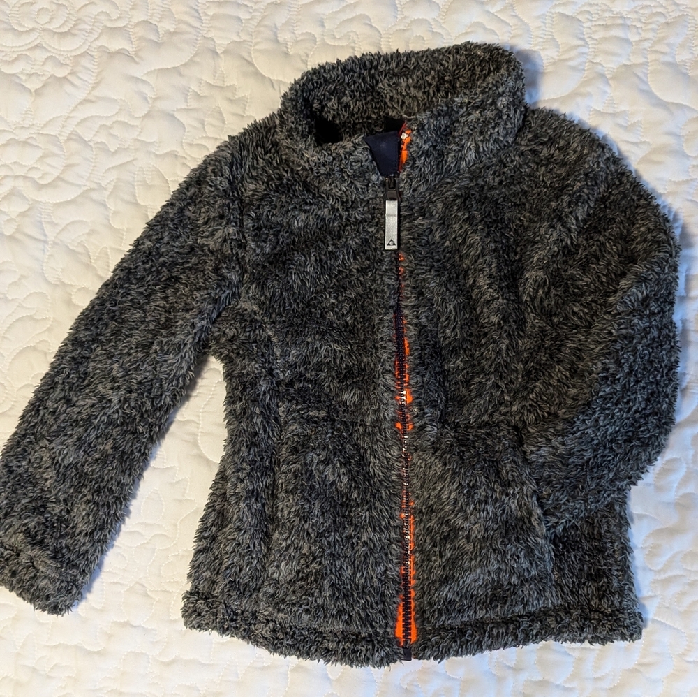Gerry Fuzzy Dark Grey Kids Jacket